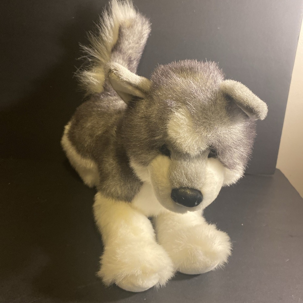 Bass Pro Shops Douglas Sasha Husky Dog Plush Stuffed Animal Gray White 12"